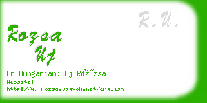 rozsa uj business card